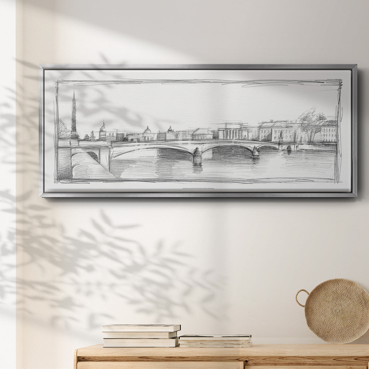 Pont du Carroussel - Floater Framed Canvas Print