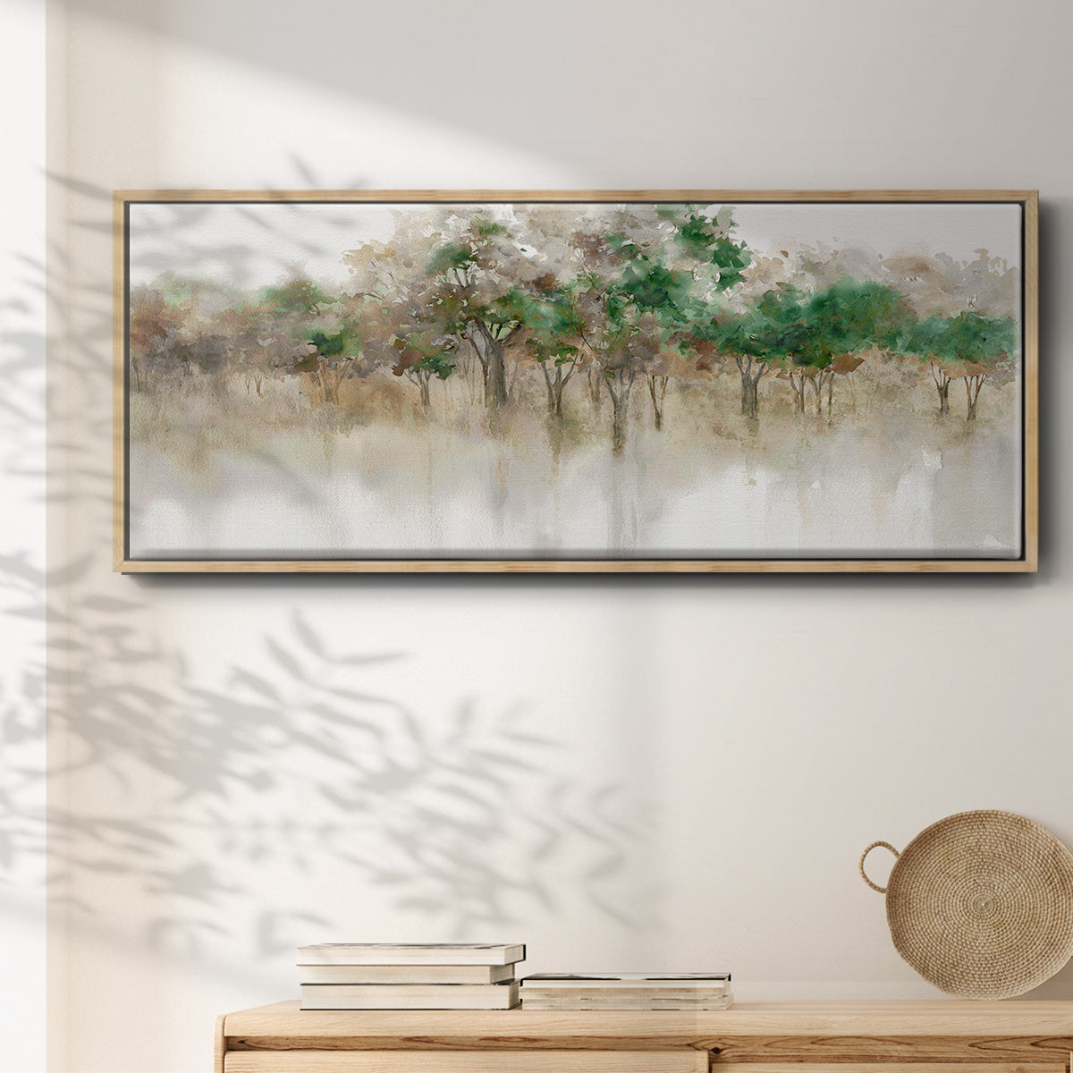 Subtle Meadow Reflections - Floater Framed Canvas Print