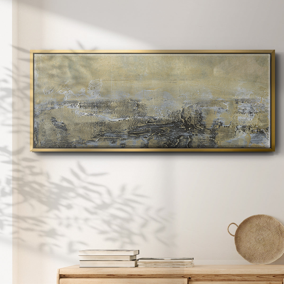 Gold Horizon I - Floater Framed Canvas Print