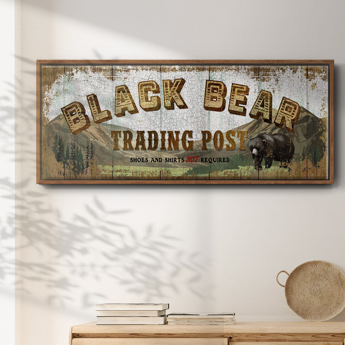 Black Bear Trading Post - Floater Framed Canvas Print