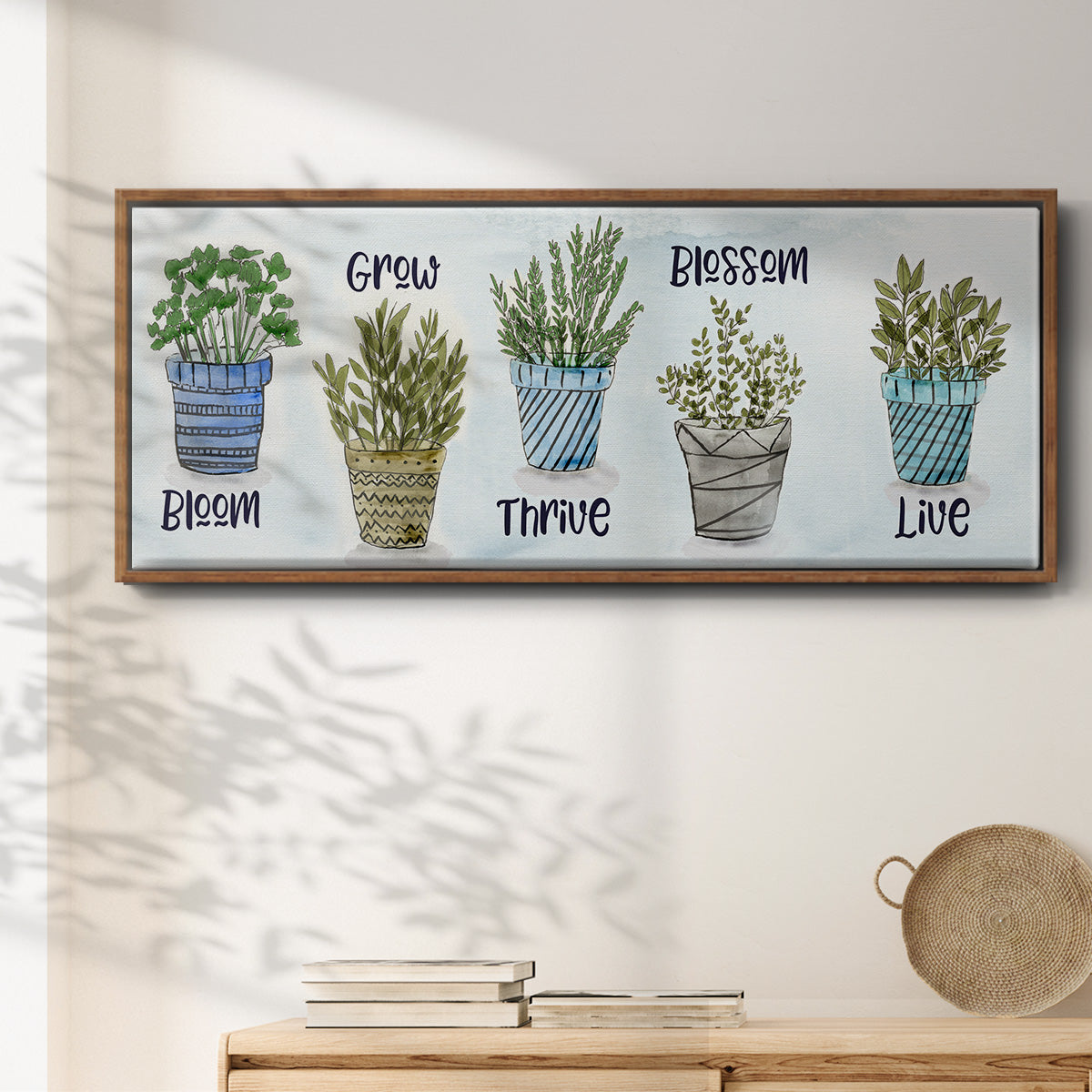 Potted Inspirations - Floater Framed Canvas Print