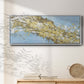 Mistral V in Azure - Floater Framed Canvas Print
