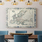 Bordered Map of Europe - Canvas Art Print
