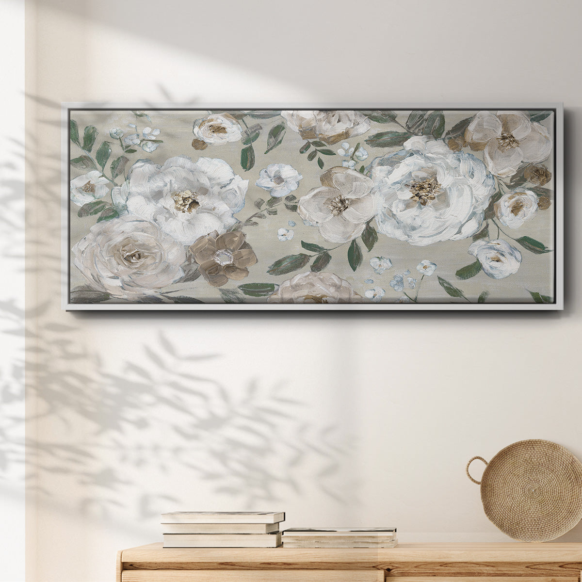 Rose Garden - Floater Framed Canvas Print