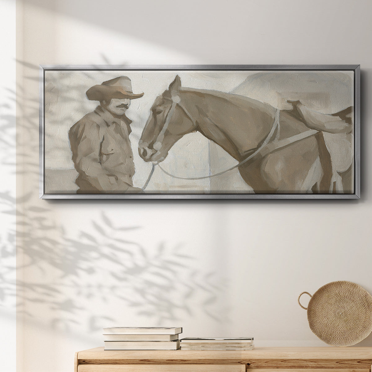 Work Friends II - Floater Framed Canvas Print