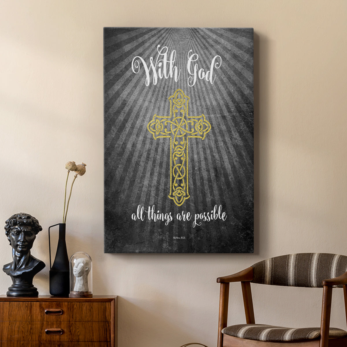 With God Gold - Canvas Art Print