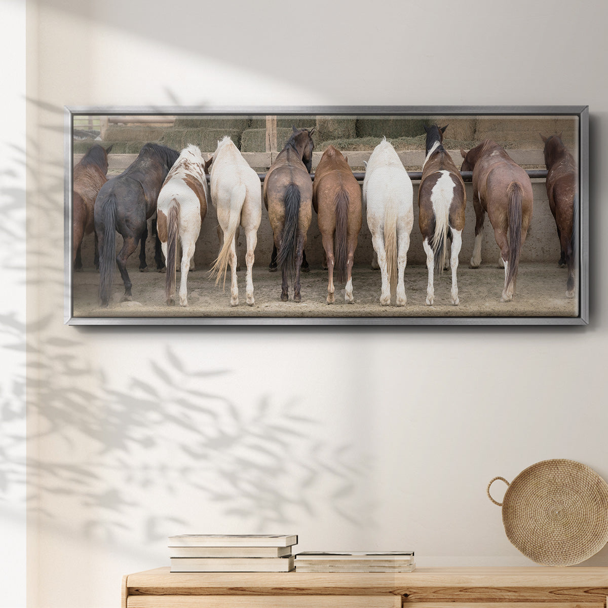 Haystack Happy - Floater Framed Canvas Print