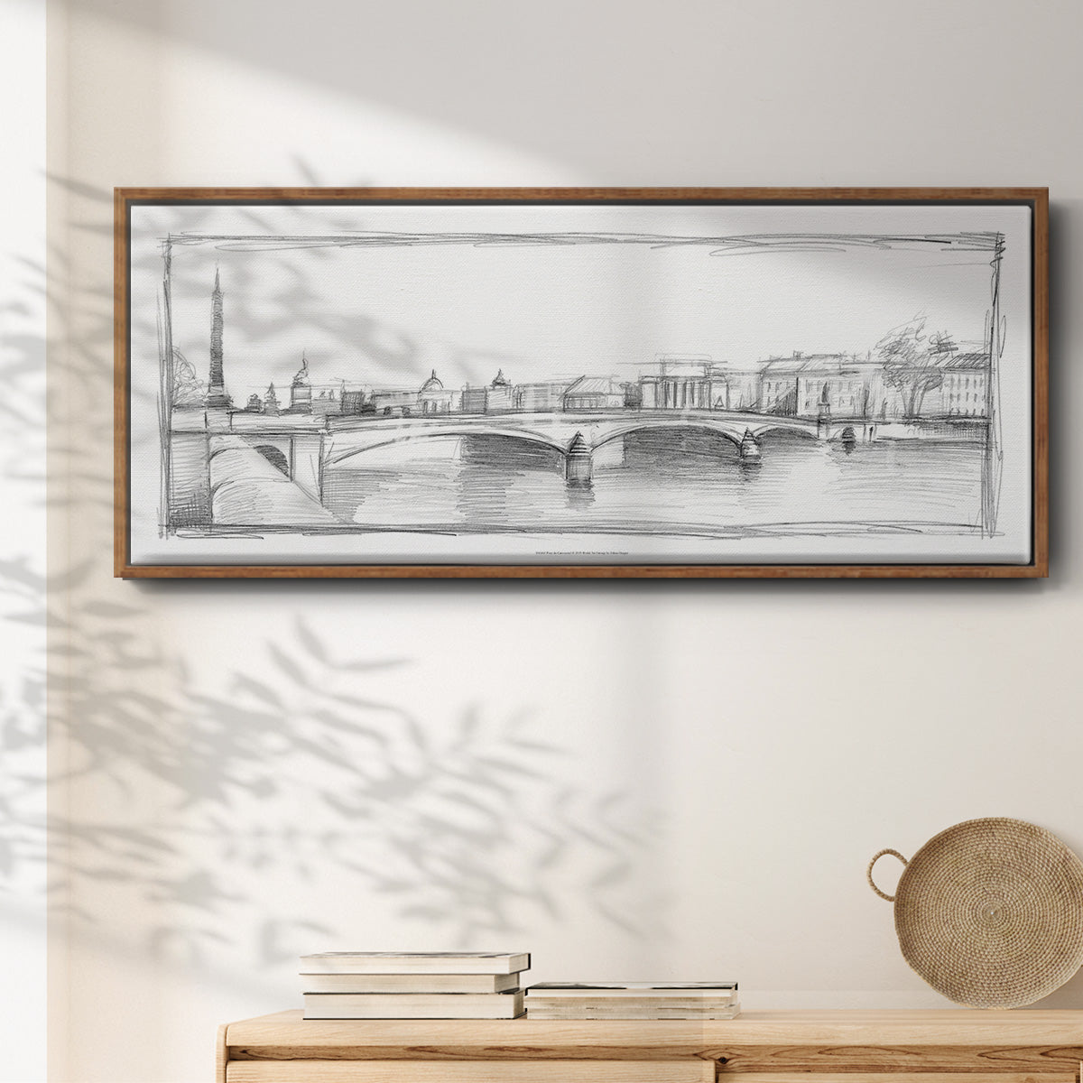 Pont du Carroussel - Floater Framed Canvas Print