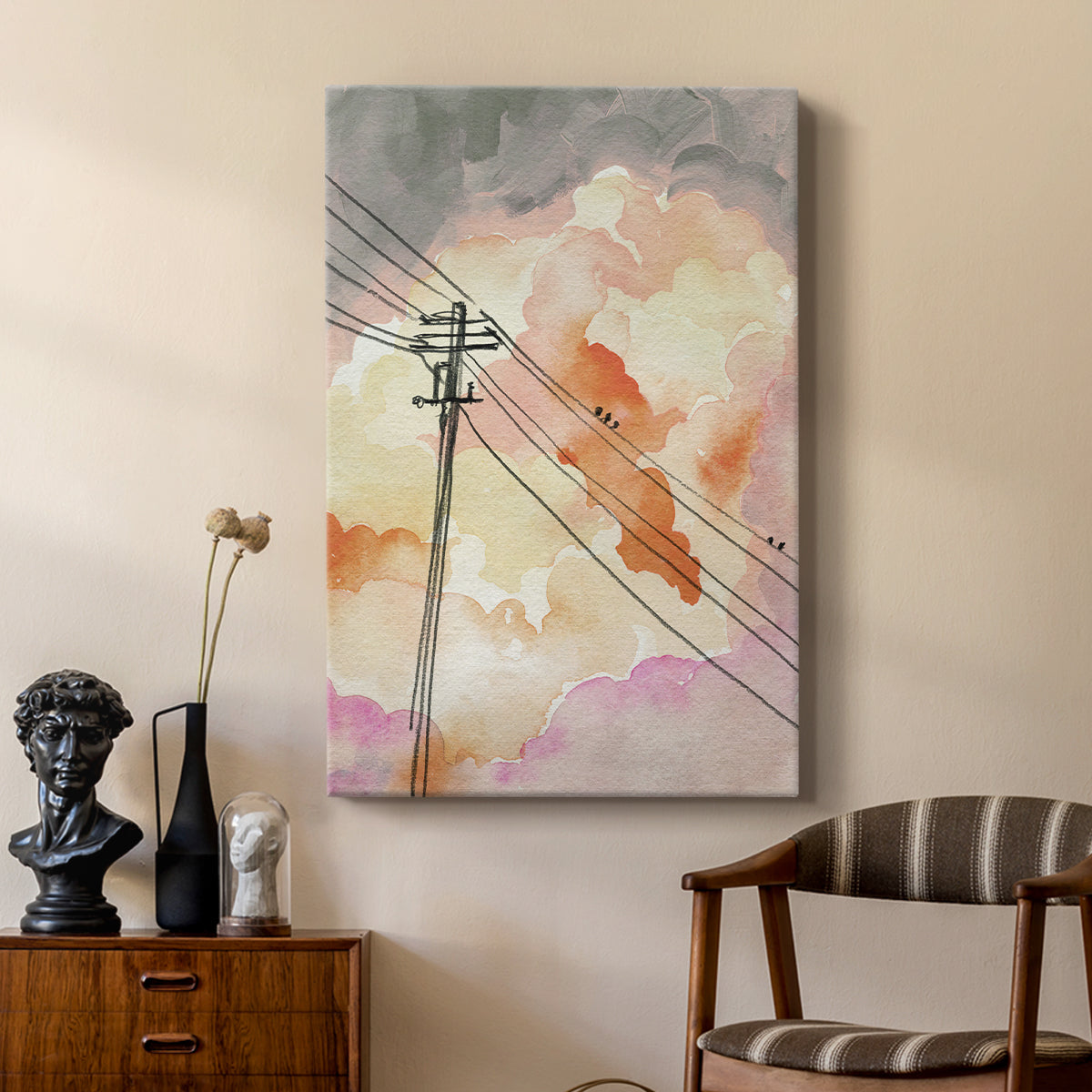 Cloudy Communication II - Canvas Art Print