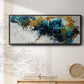 Teal Splat  - Floater Framed Canvas Print