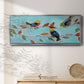 Bitty Birds II - Floater Framed Canvas Print