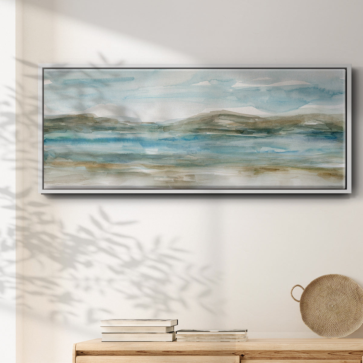 Peaceful Beach I - Floater Framed Canvas Print
