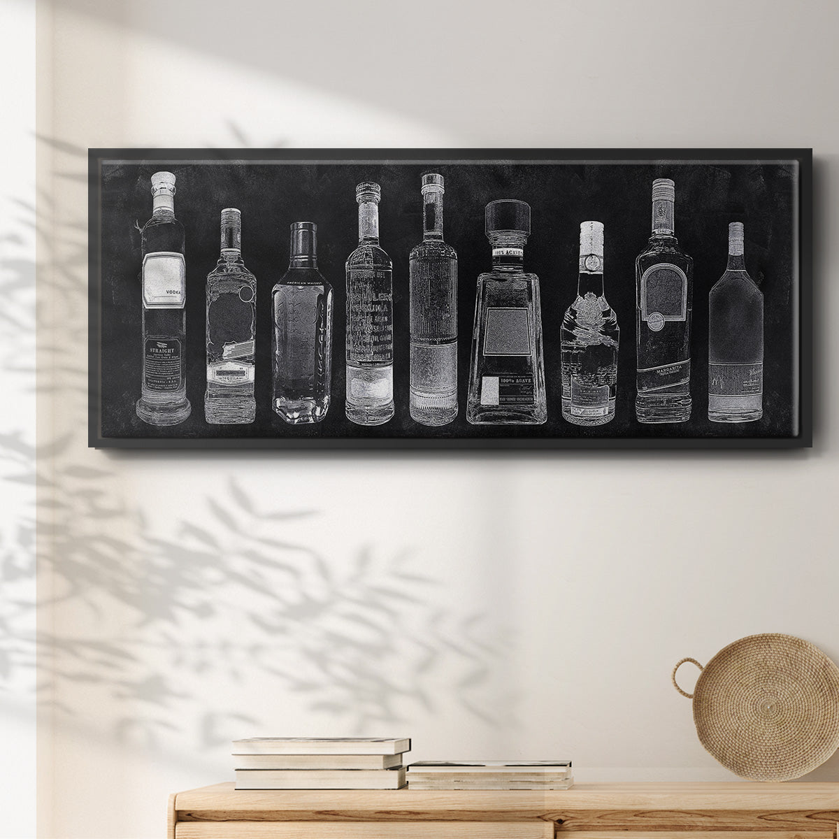 Bar Cart - Floater Framed Canvas Print