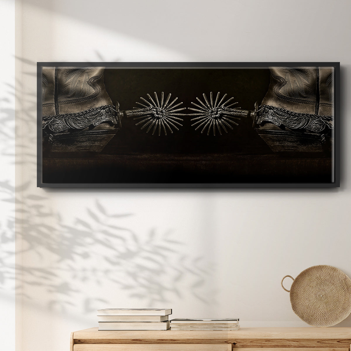 Photography Study Spurs - Floater Framed Canvas Print