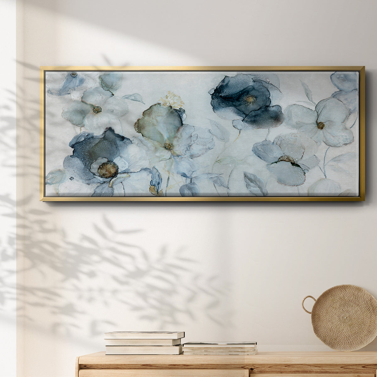 Flowering Indigo - Floater Framed Canvas Print