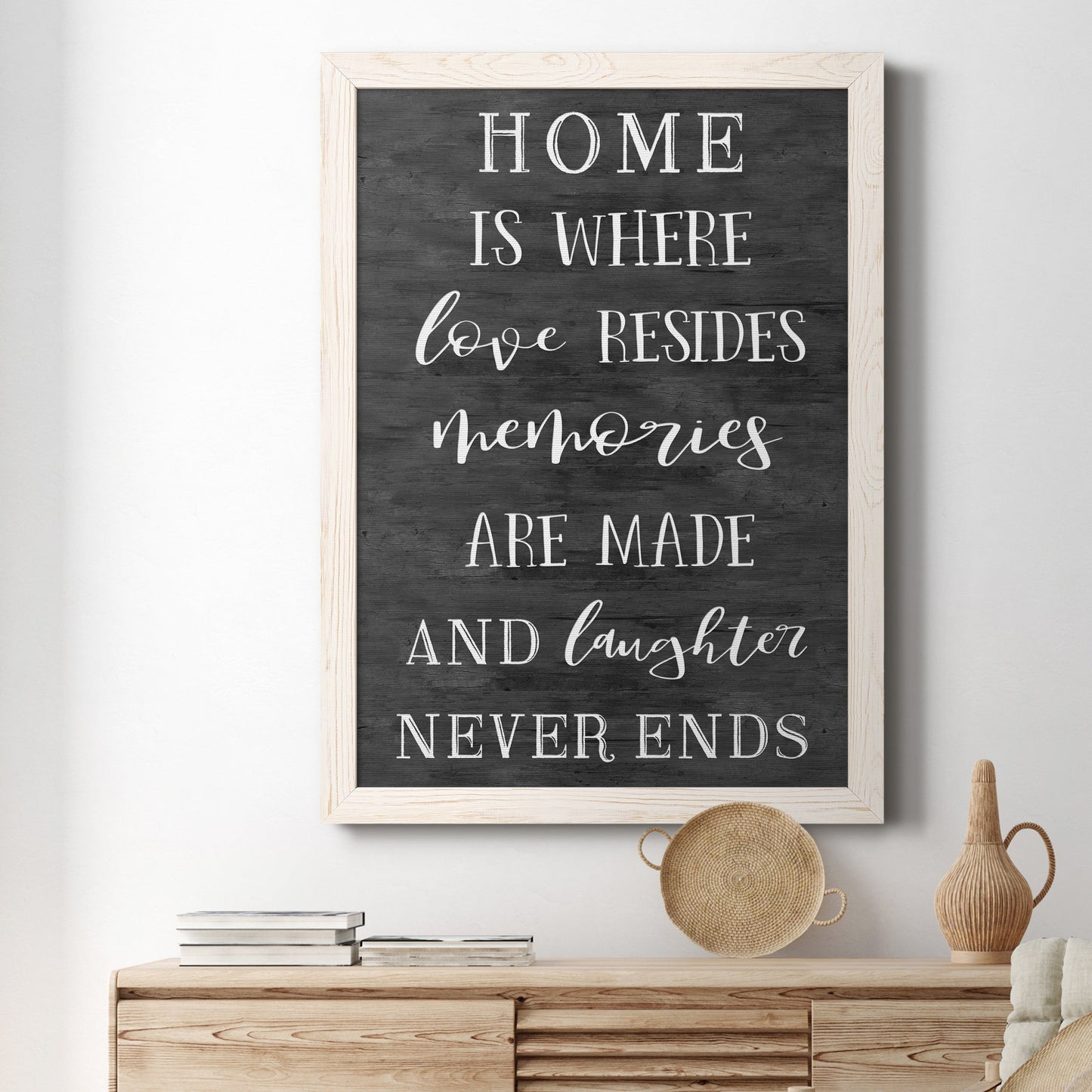 Love Resides - Premium Canvas Framed in Barnwood - Ready to Hang