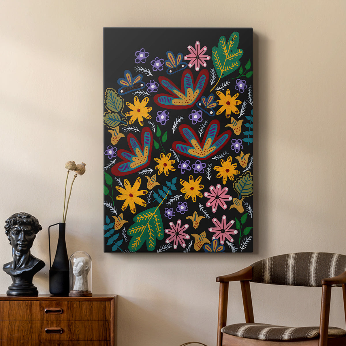 Muddled Flowers I - Canvas Art Print