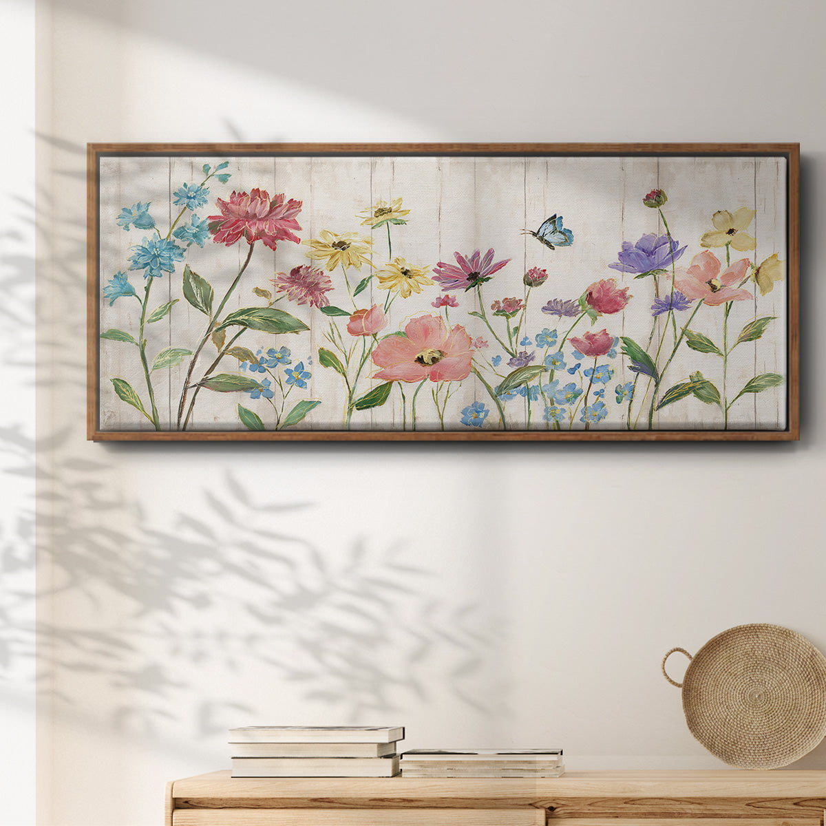 Wildflower Flutter On - Floater Framed Canvas Print