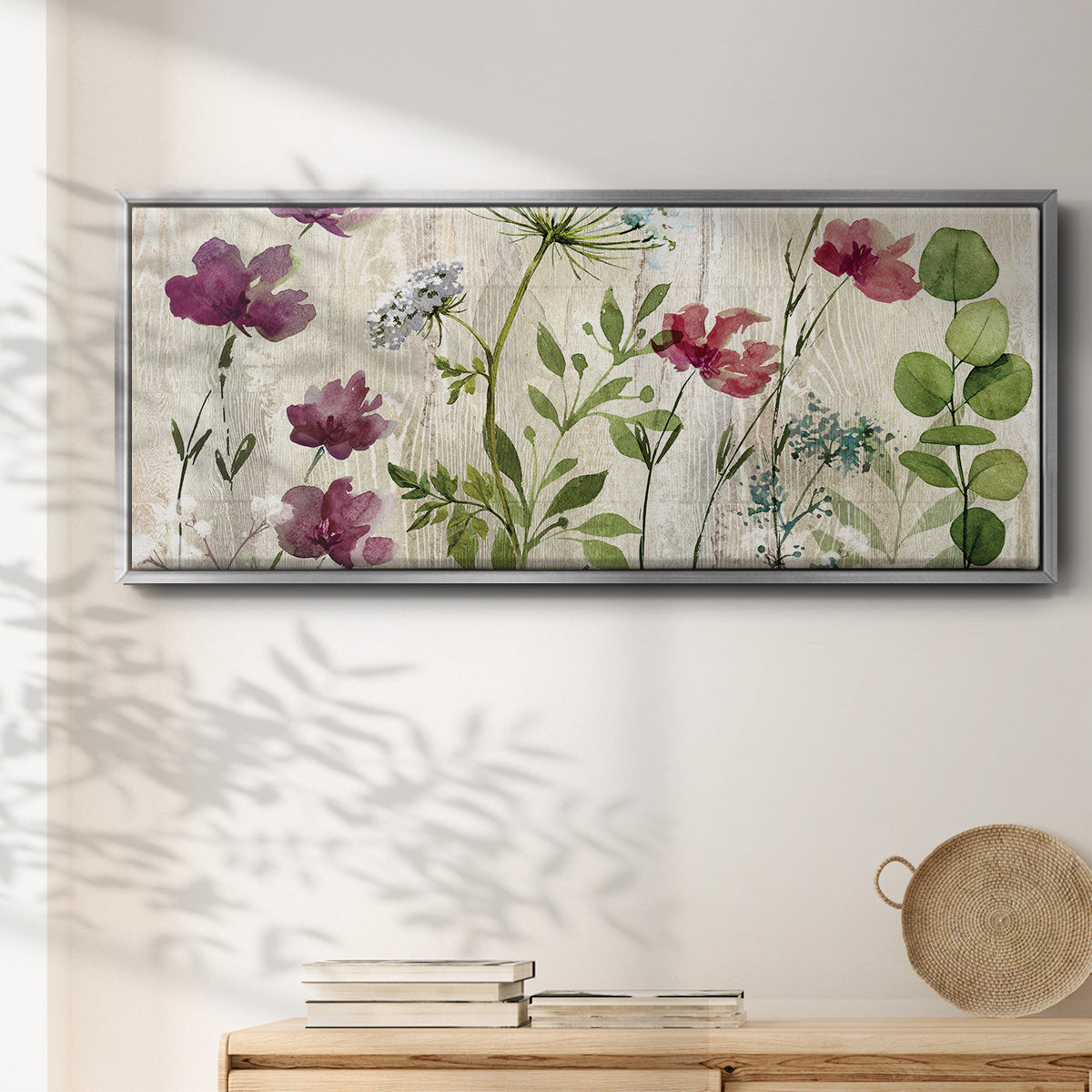 Meadow Flowers I - Floater Framed Canvas Print