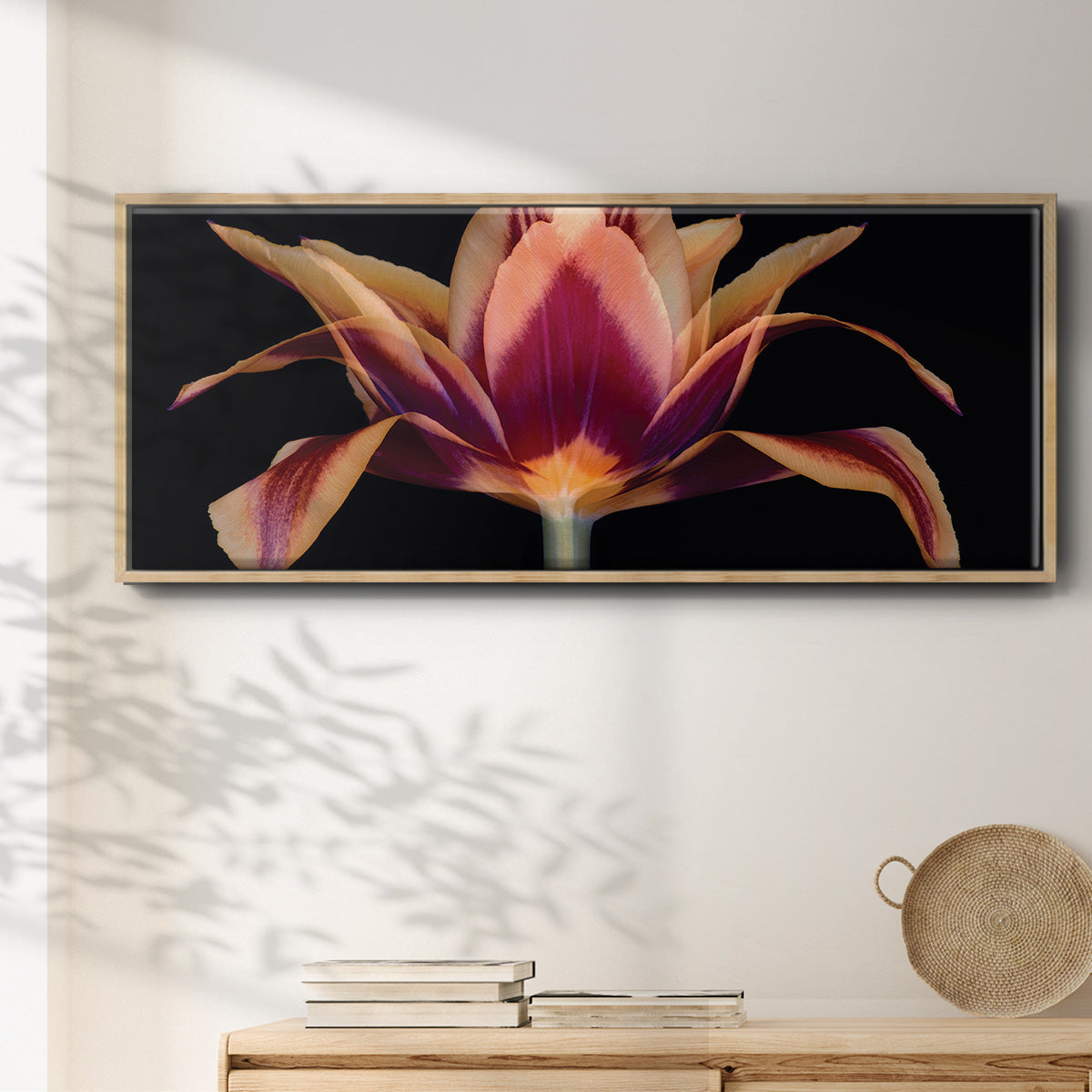 Red Tulip - Floater Framed Canvas Print