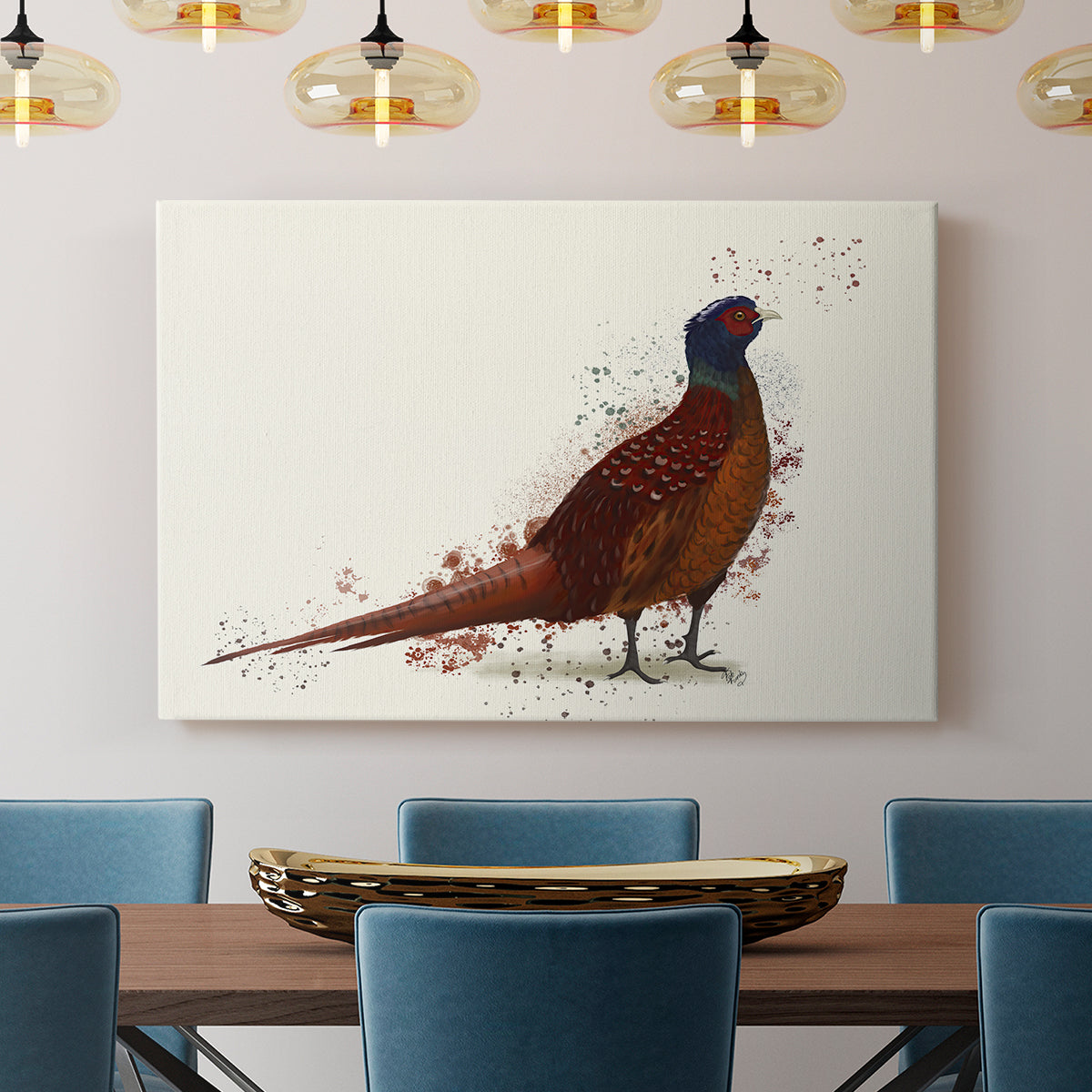 Pheasant Splash 4 - Canvas Art Print