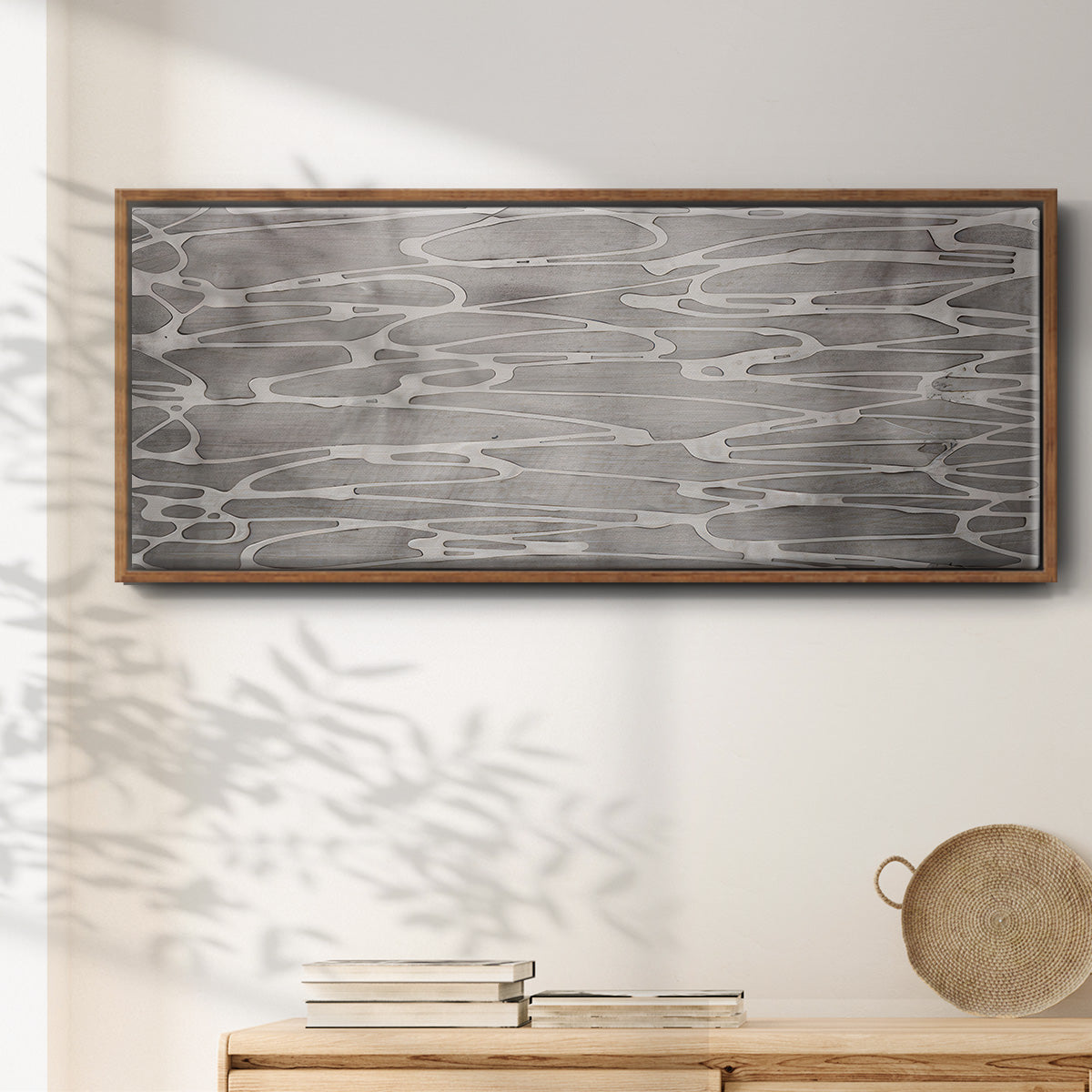 Slate Abstract - Floater Framed Canvas Print