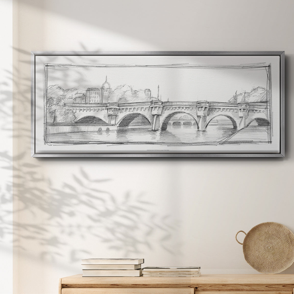 Pont Neuf - Floater Framed Canvas Print