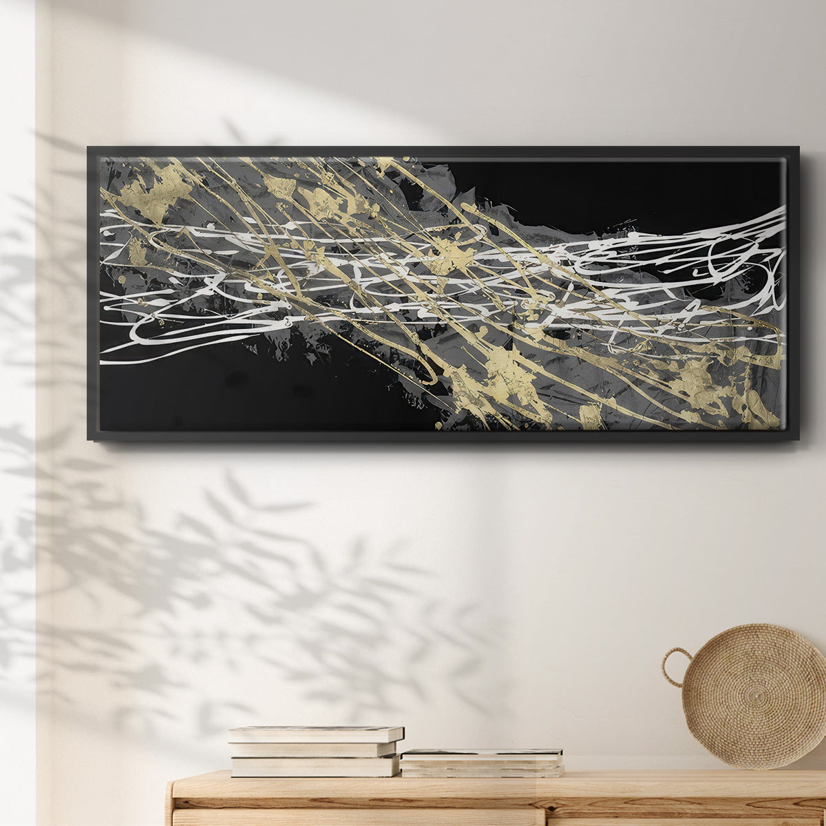 Mistral III in Black - Floater Framed Canvas Print