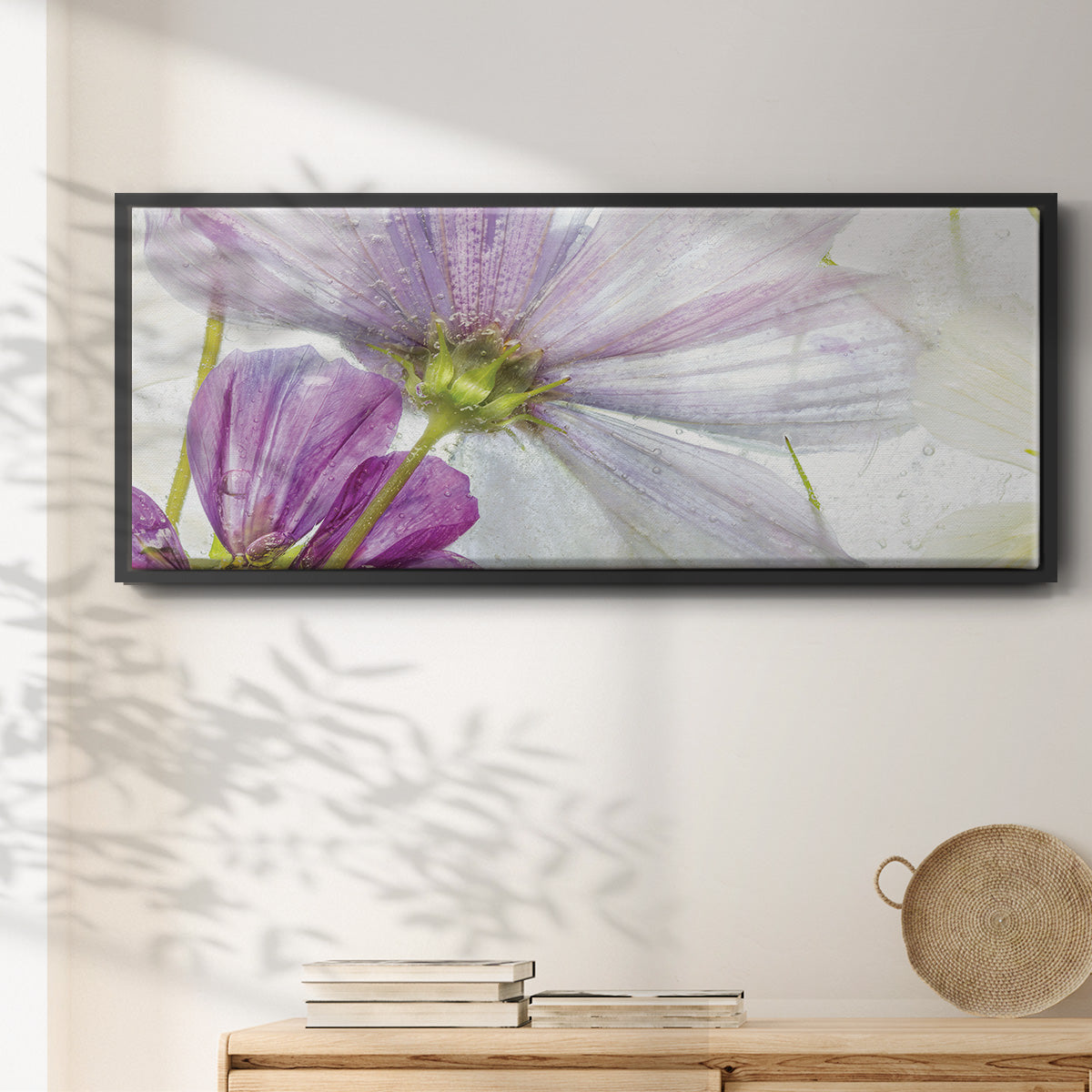 Frozen Floral I - Floater Framed Canvas Print