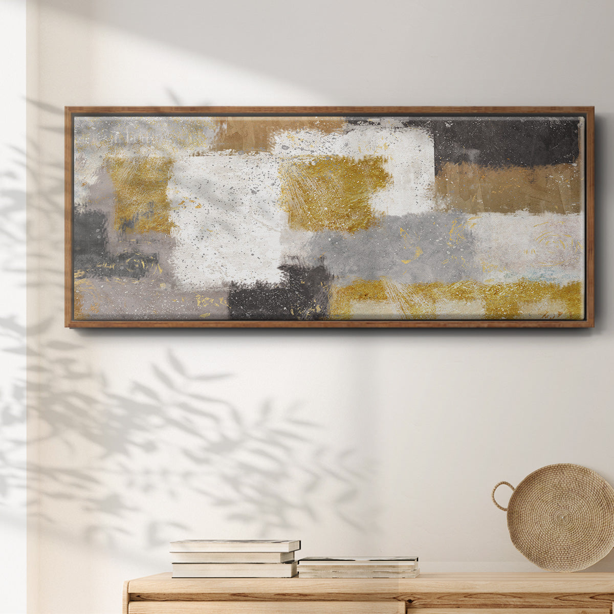 Neutrelle - Floater Framed Canvas Print