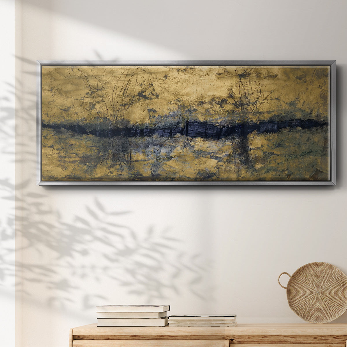Etched Gold - Floater Framed Canvas Print