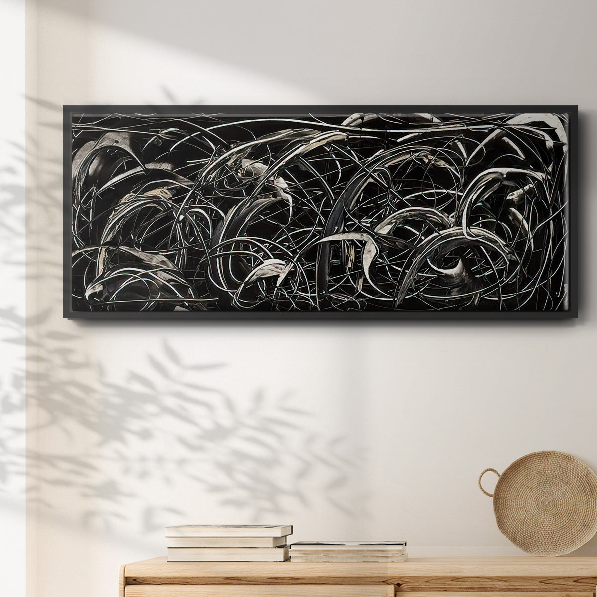 Linear Movement I - Floater Framed Canvas Print