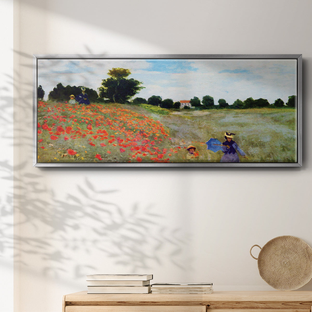 Wild Poppies Near Argenteuil, 1873 - Floater Framed Canvas Print