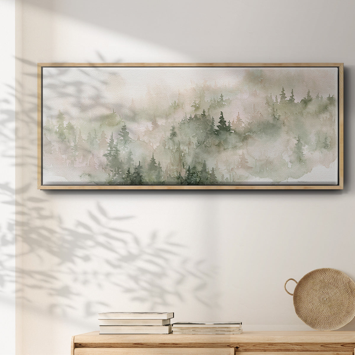 Misty Mountain Sides - Floater Framed Canvas Print