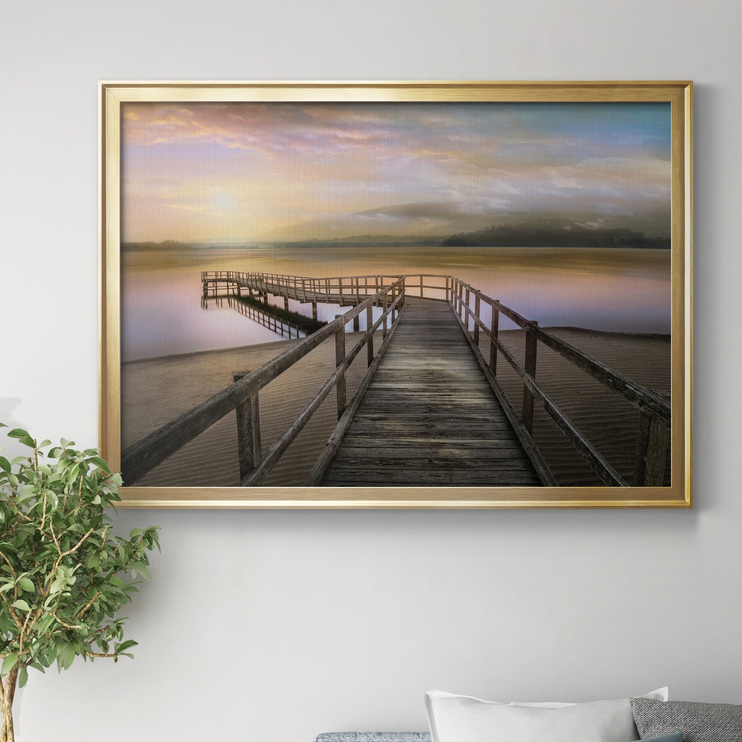 Morning on the Lake Premium Classic Framed Canvas - Ready to Hang