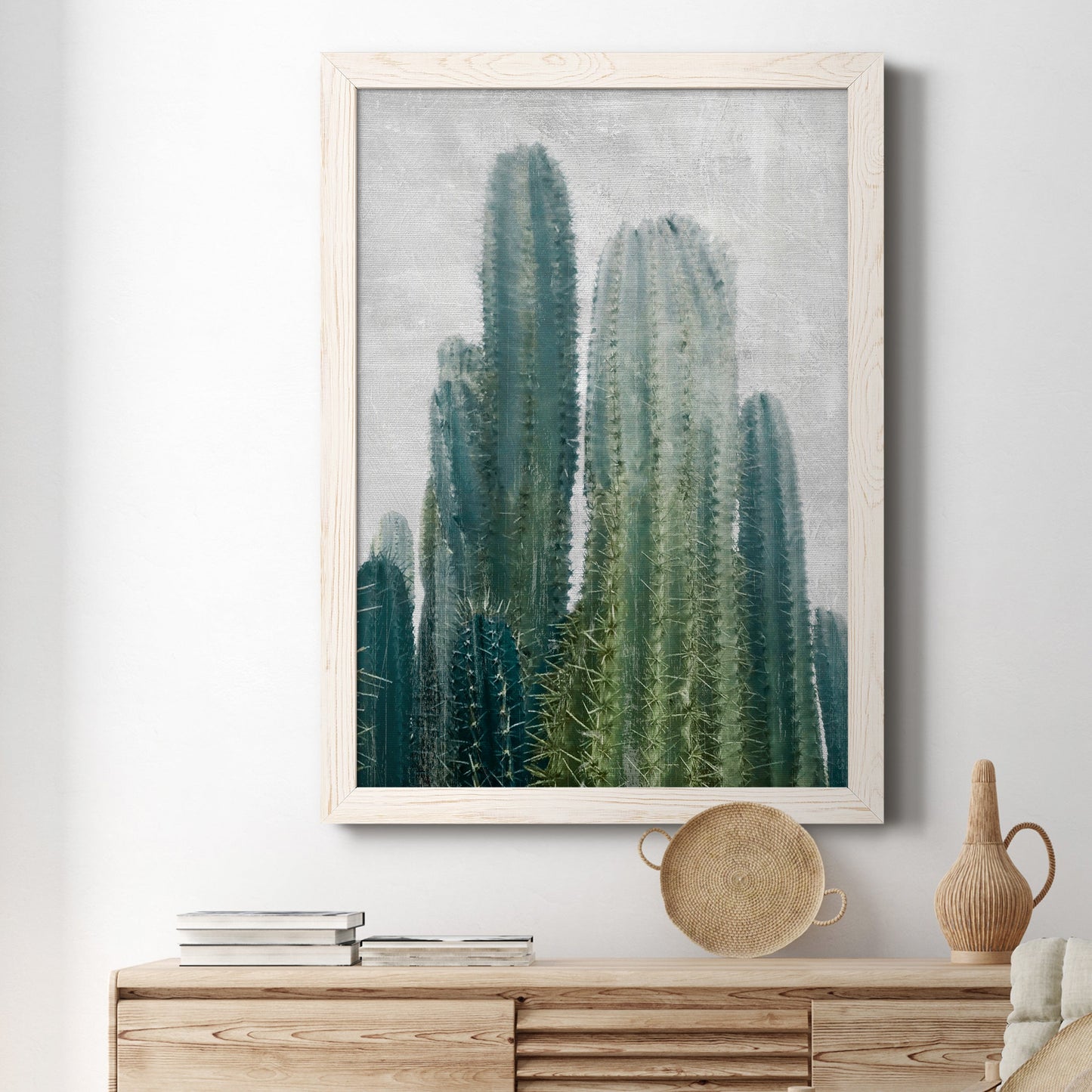 Aruba Cacti II - Barnwood Framed Canvas Print