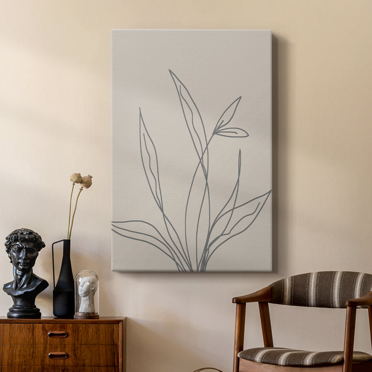 Neutral Lines II - Canvas Art Print