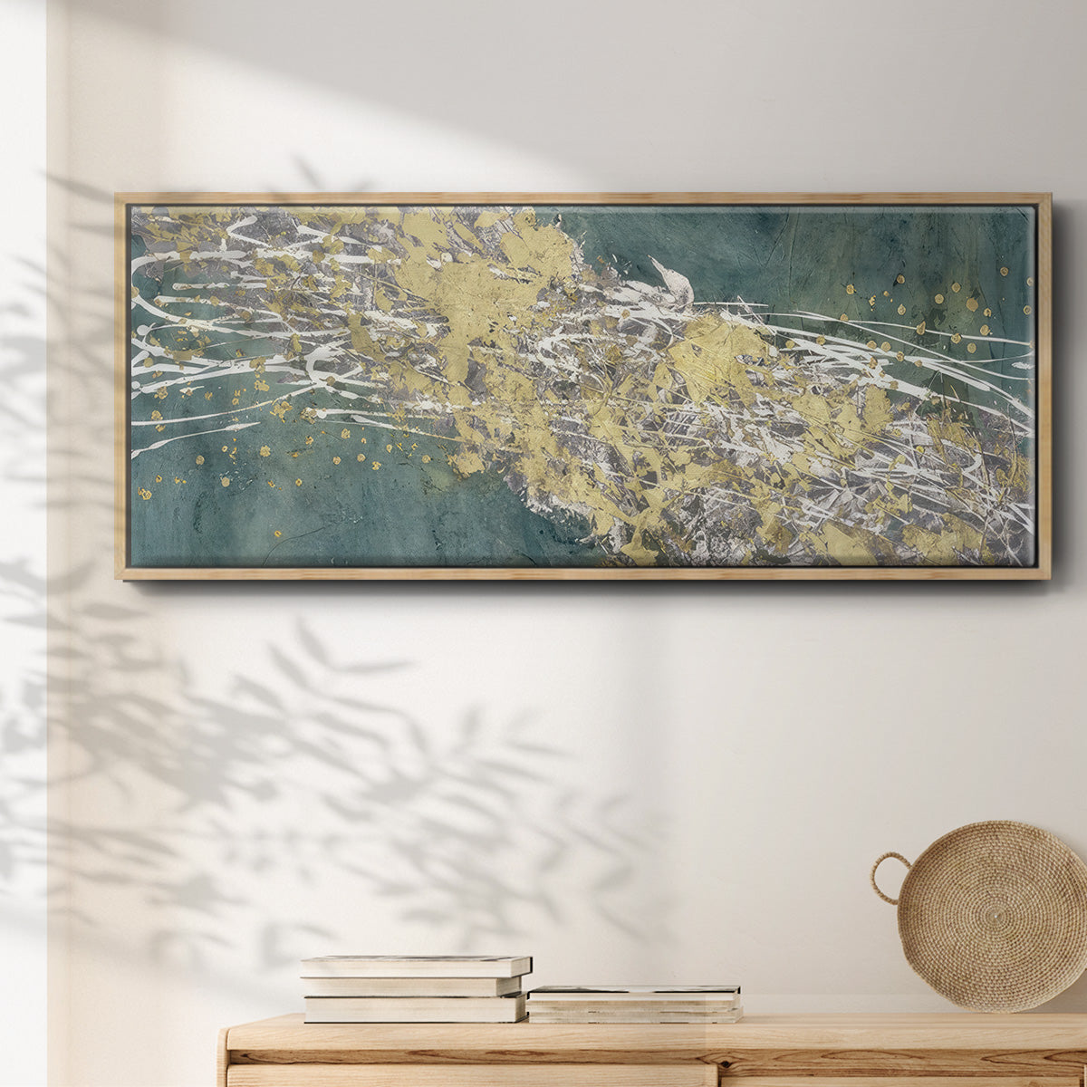Mistral VI in Sea Green - Floater Framed Canvas Print