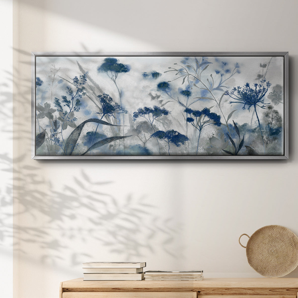 Inky Indigo - Floater Framed Canvas Print