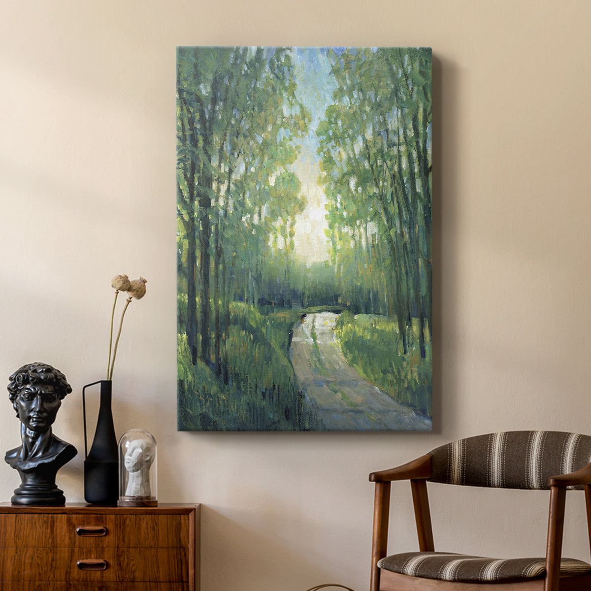 Golden Light Pathways II - Canvas Art Print
