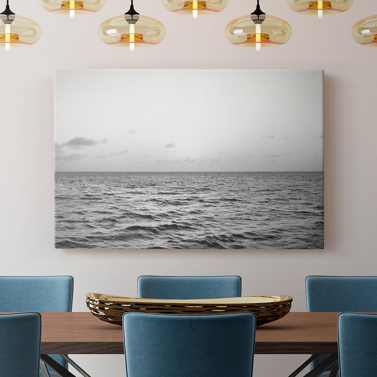 Rough Gray Sea Waves - Canvas Art Print