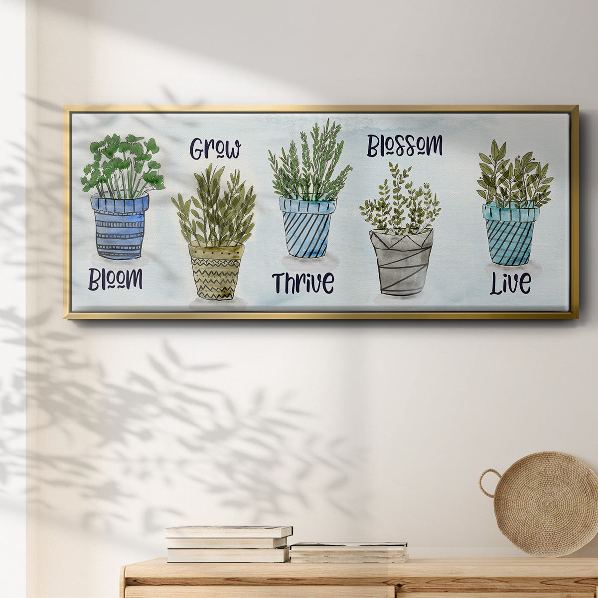 Potted Inspirations - Floater Framed Canvas Print