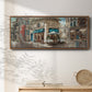 La Café de Rue - Floater Framed Canvas Print