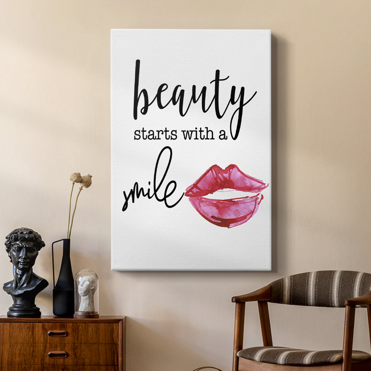Beauty Starts With A Smile - Canvas Art Print