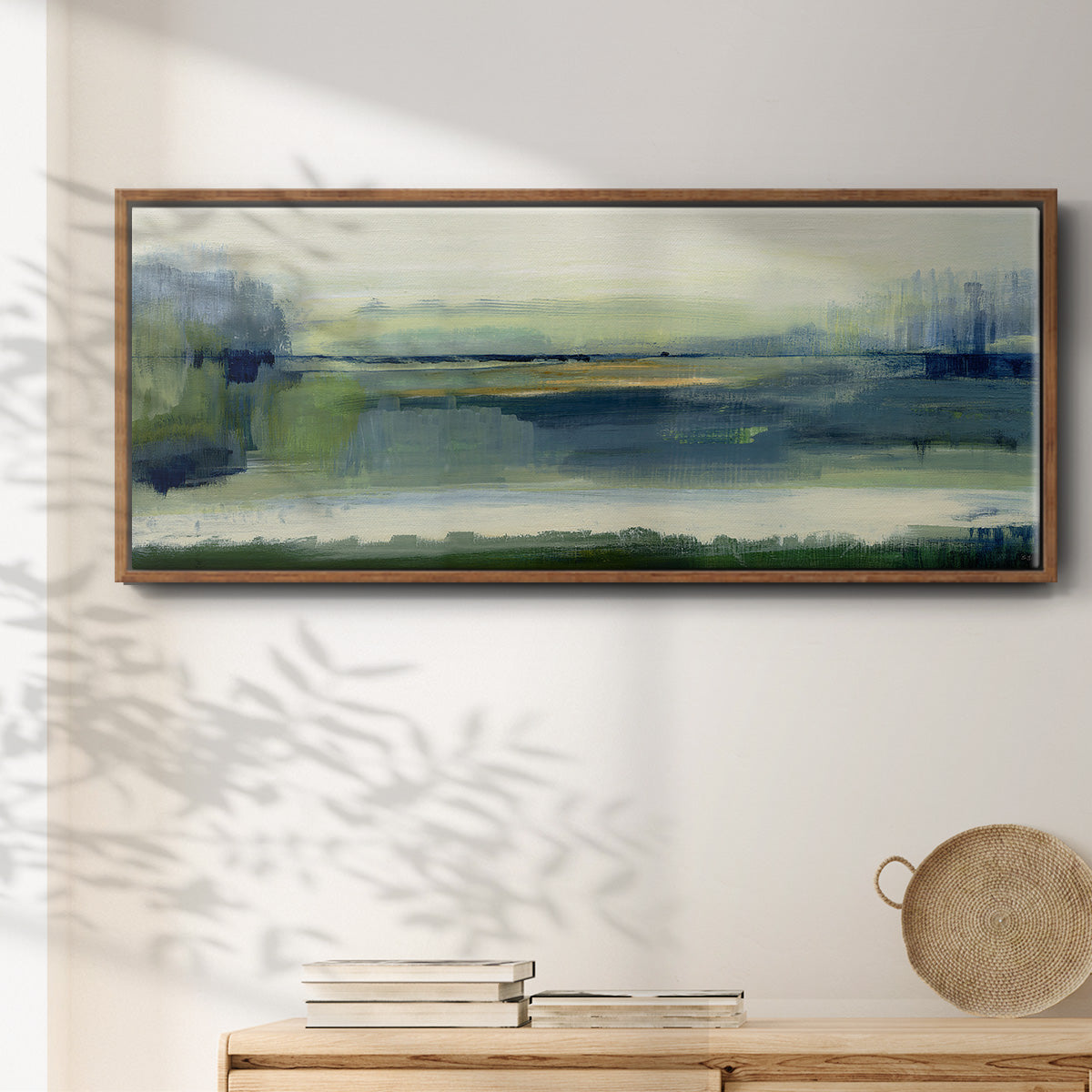 Glistening Meadow - Floater Framed Canvas Print