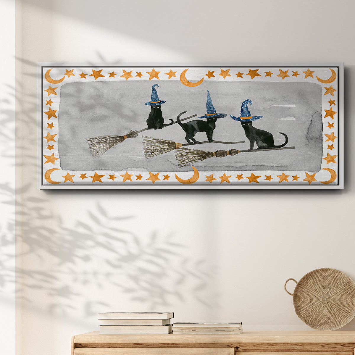Black Cat Collection D - Floater Framed Canvas Print
