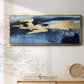 Gilded Indigo Sea I  - Floater Framed Canvas Print