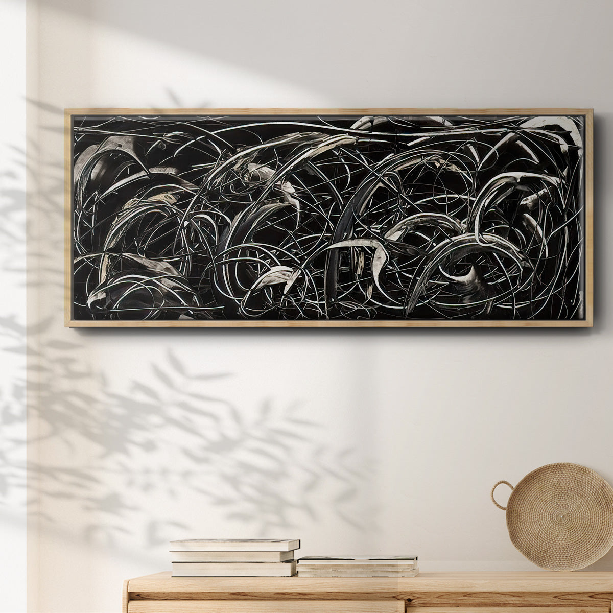 Linear Movement I - Floater Framed Canvas Print