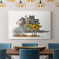 Raccoon Wheelbarrow - Canvas Art Print