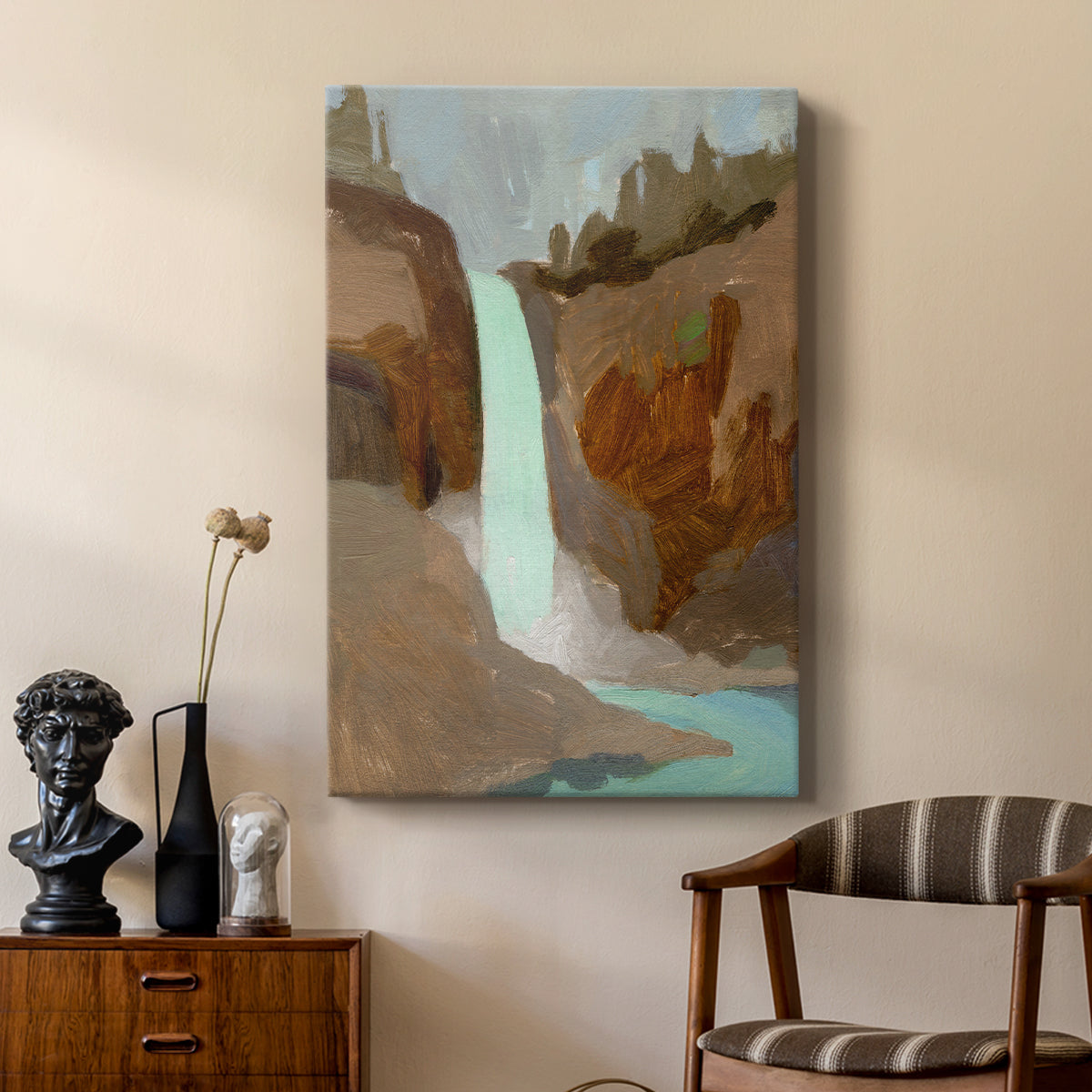 Turquoise Falls I - Canvas Art Print